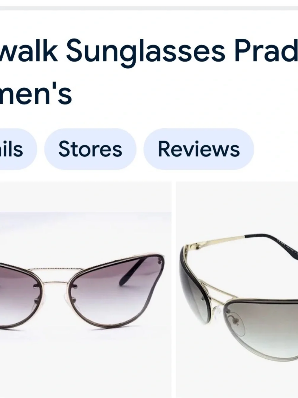 Prada Women's Gold Frame Brown Gradient Cat-Eye Sunglasses - Picture 5 of 6